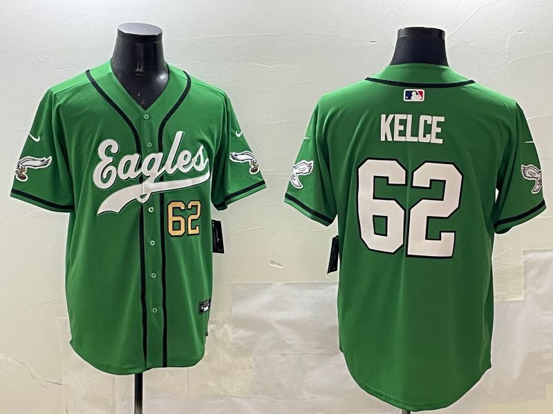 Men Philadelphia Eagles 62 Kelce Green three generations Jointly Name 2025 Nike Limited NFL Jersey style 12